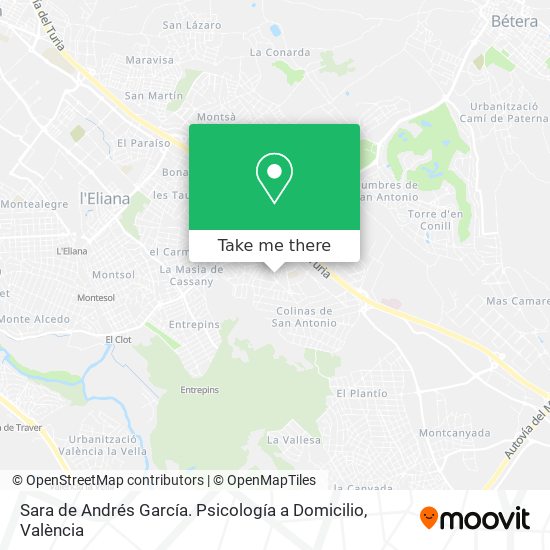 Sara de Andrés García. Psicología a Domicilio map