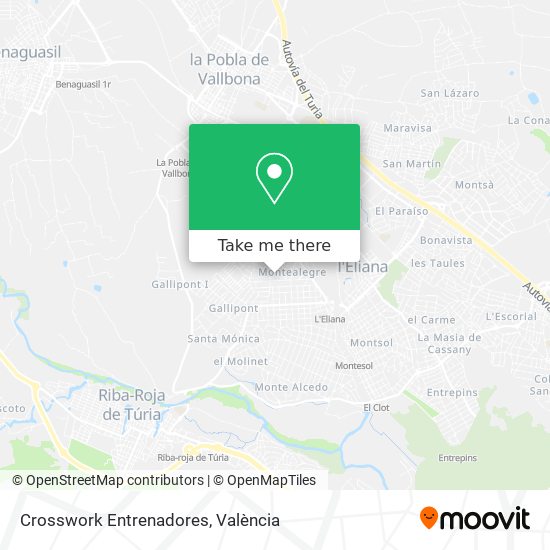 Crosswork Entrenadores map