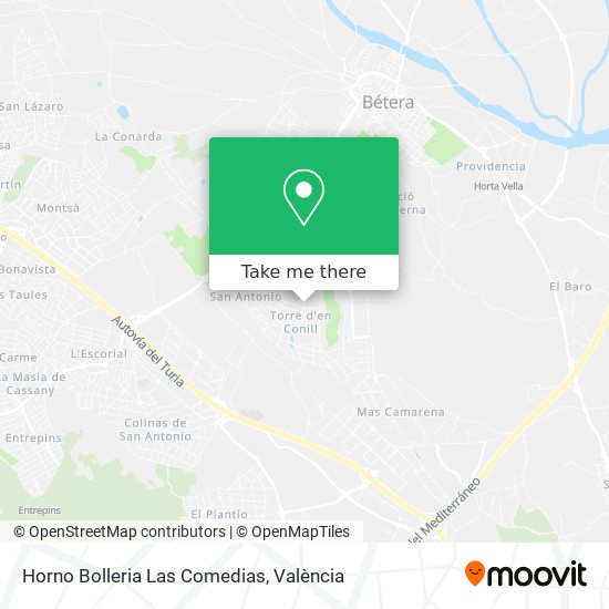Horno Bolleria Las Comedias map