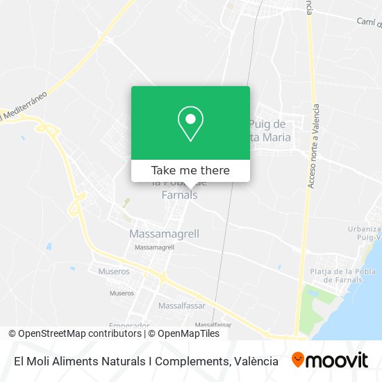 El Moli Aliments Naturals I Complements map