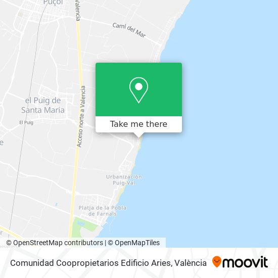 Comunidad Coopropietarios Edificio Aries map