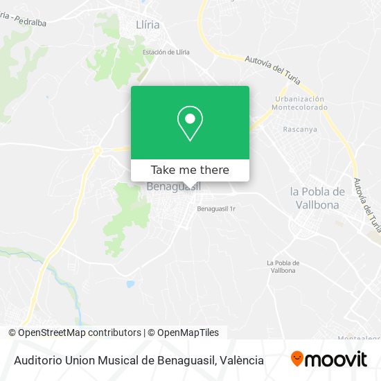 Auditorio Union Musical de Benaguasil map