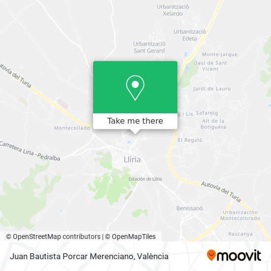 Juan Bautista Porcar Merenciano map