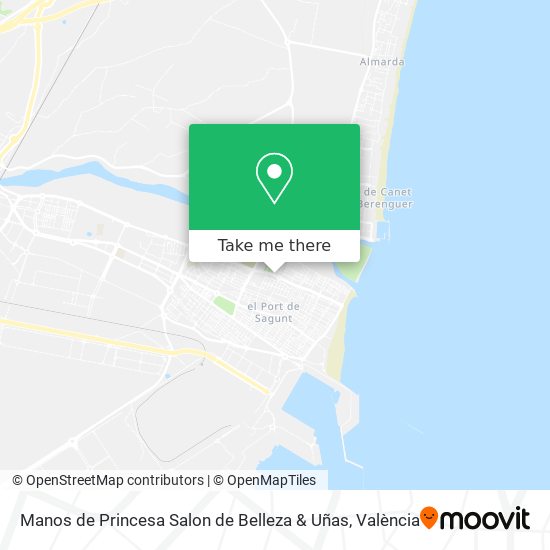 Manos de Princesa Salon de Belleza & Uñas map