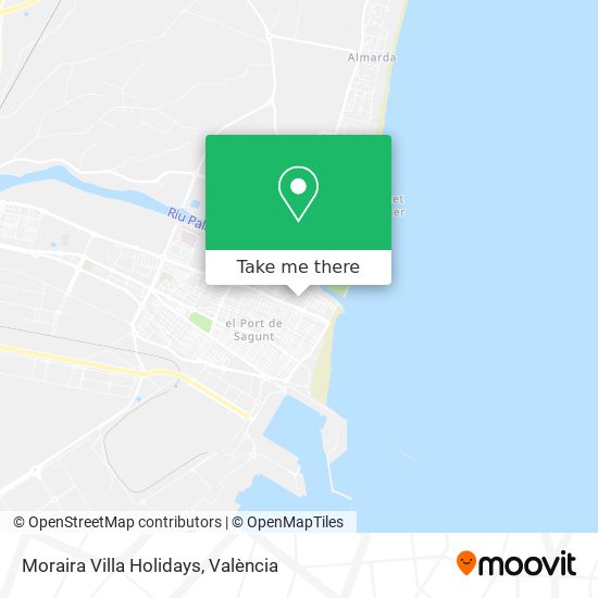 Moraira Villa Holidays map