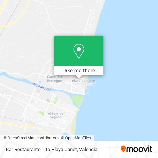 mapa Bar Restaurante Tito Playa Canet