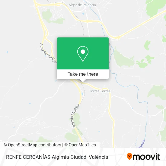 RENFE CERCANÍAS-Algimia-Ciudad map