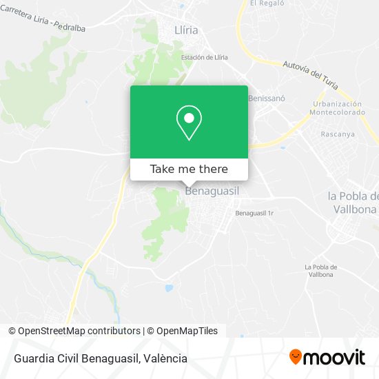 Guardia Civil Benaguasil map