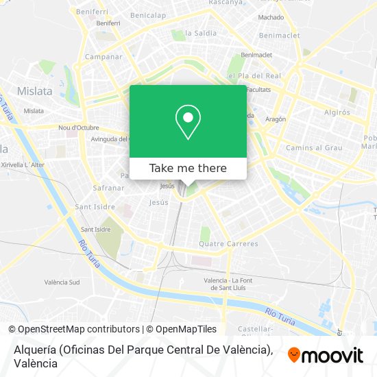 Alquería (Oficinas Del Parque Central De València) map