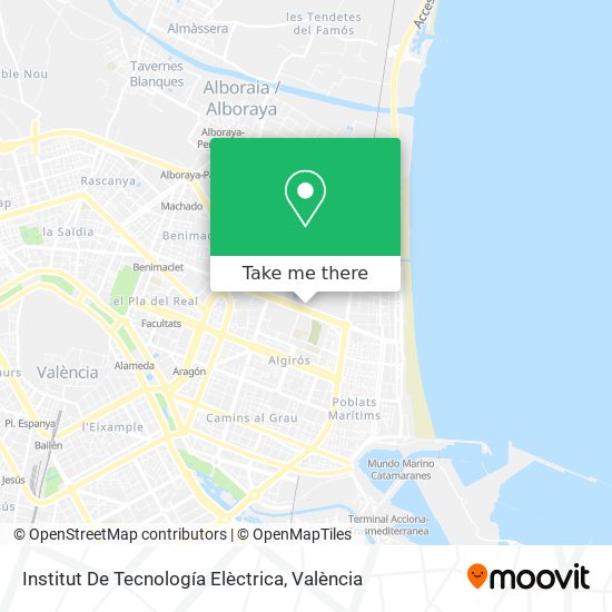 mapa Institut De Tecnología Elèctrica