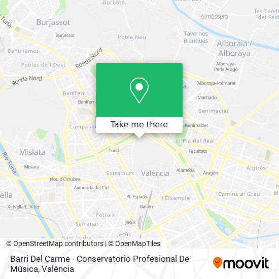 mapa Barri Del Carme - Conservatorio Profesional De Música