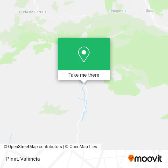 mapa Pinet