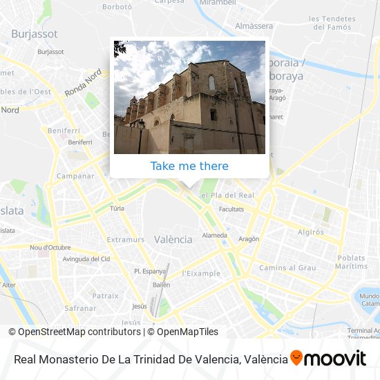 Real Monasterio De La Trinidad De Valencia map