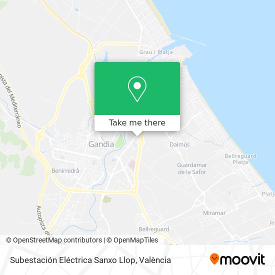 Subestación Eléctrica Sanxo Llop map