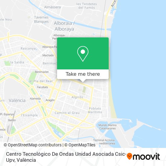 mapa Centro Tecnológico De Ondas Unidad Asociada Csic-Upv