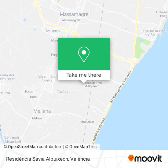 Residència Savia Albuixech map