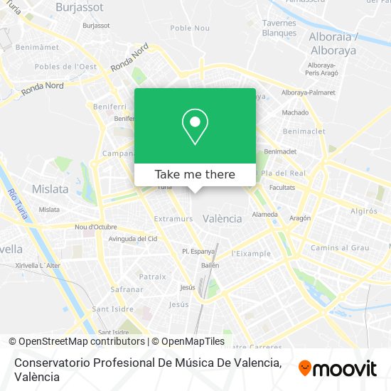 Conservatorio Profesional De Música De Valencia map