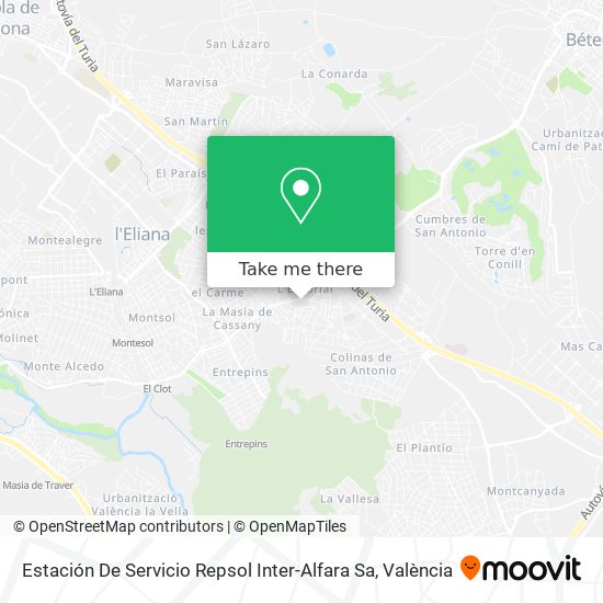 Estación De Servicio Repsol Inter-Alfara Sa map
