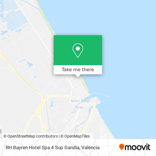 RH Bayren Hotel Spa 4 Sup Gandía map