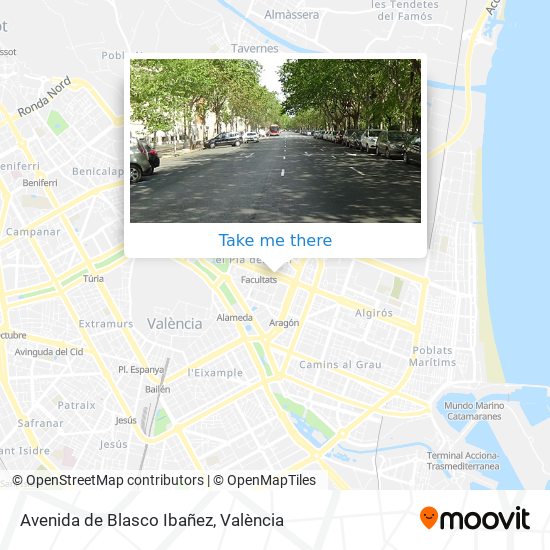 mapa Avenida de Blasco Ibañez