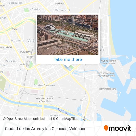 Ciudad de las Artes y las Ciencias map