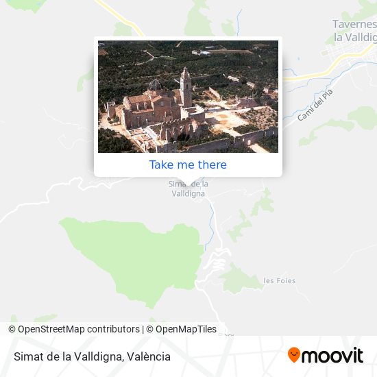 mapa Simat de la Valldigna