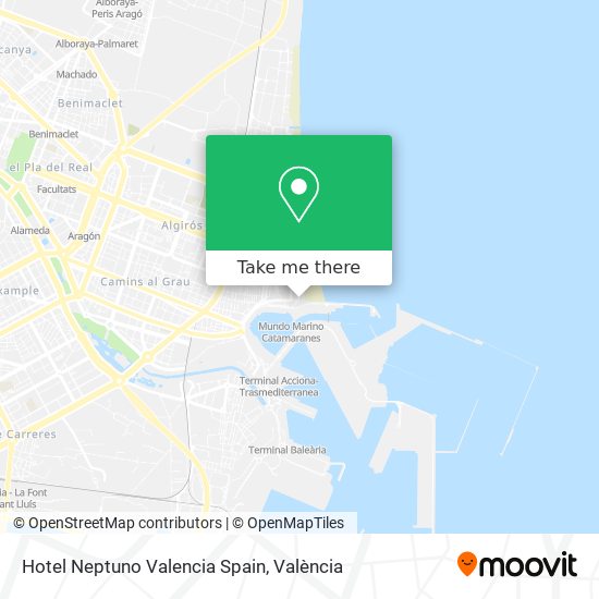 Hotel Neptuno Valencia Spain map