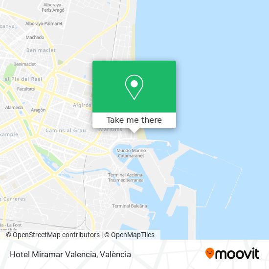 Hotel Miramar Valencia map
