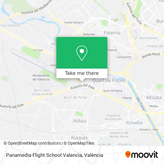 mapa Panamedia Flight School Valencia