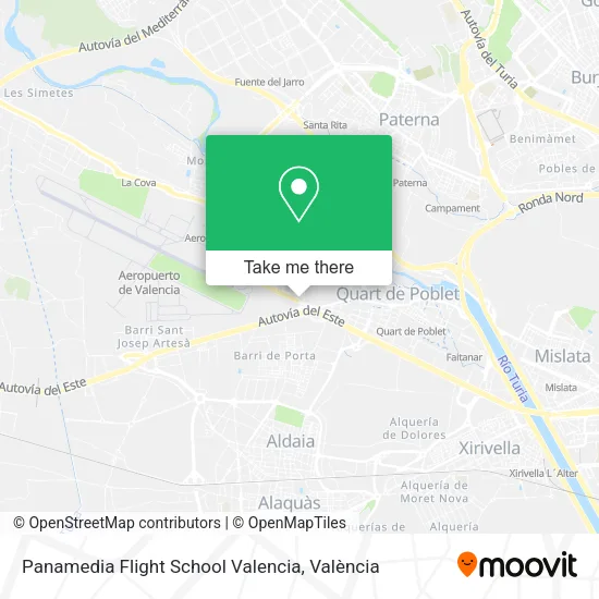 Panamedia Flight School Valencia map