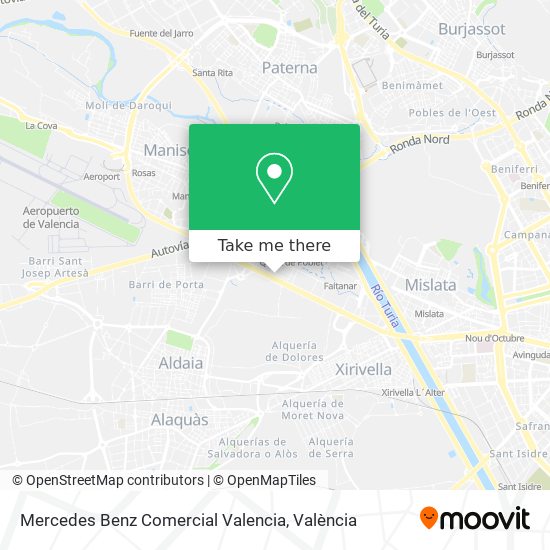 Mercedes Benz Comercial Valencia map