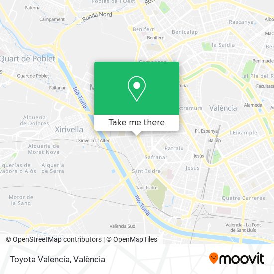 Toyota Valencia map