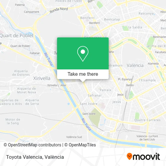 Toyota Valencia map