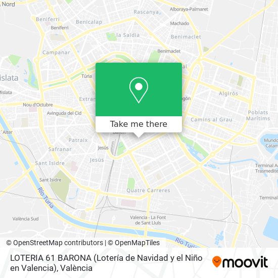 LOTERIA 61 BARONA (Lotería de Navidad y el Niño en Valencia) map