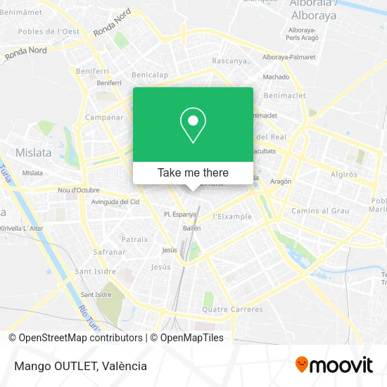 Mango OUTLET map