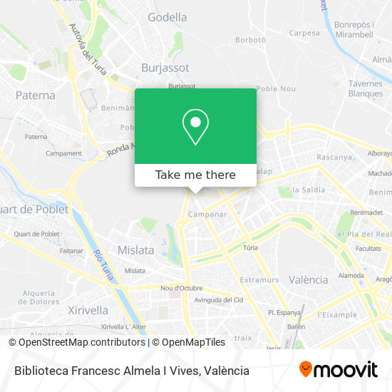 Biblioteca Francesc Almela I Vives map