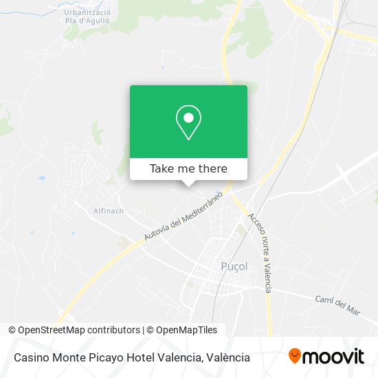 Casino Monte Picayo Hotel Valencia map