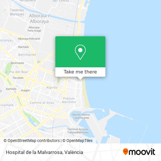 Hospital de la Malvarrosa map