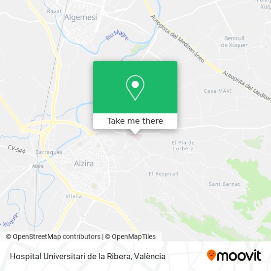 Hospital Universitari de la Ribera map