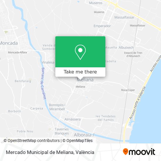 Mercado Municipal de Meliana map