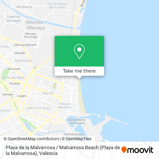 Playa de la Malvarrosa / Malvarrosa Beach map