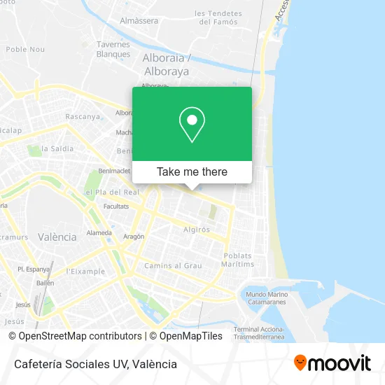 Cafetería Sociales UV map