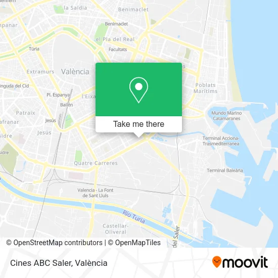 Cines ABC Saler map