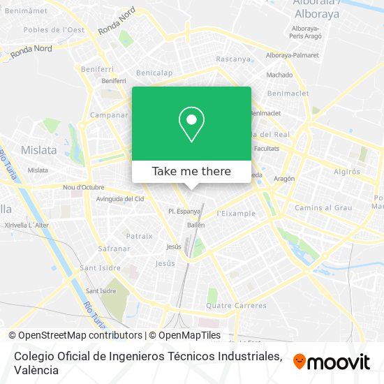 Colegio Oficial de Ingenieros Técnicos Industriales map