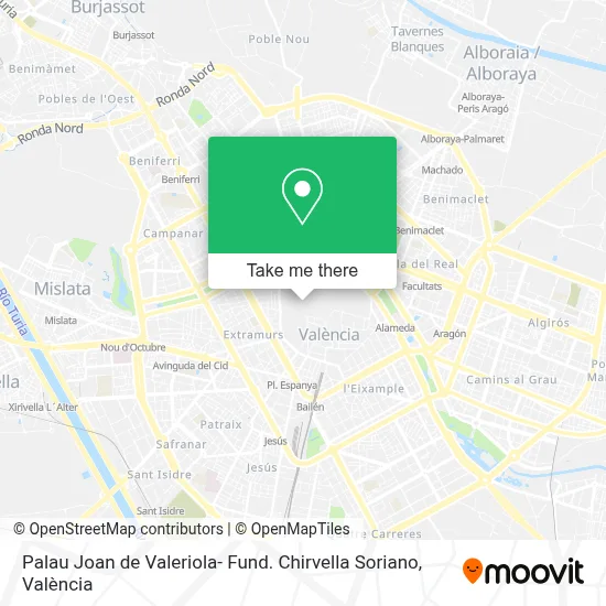 Palau Joan de Valeriola- Fund. Chirvella Soriano map