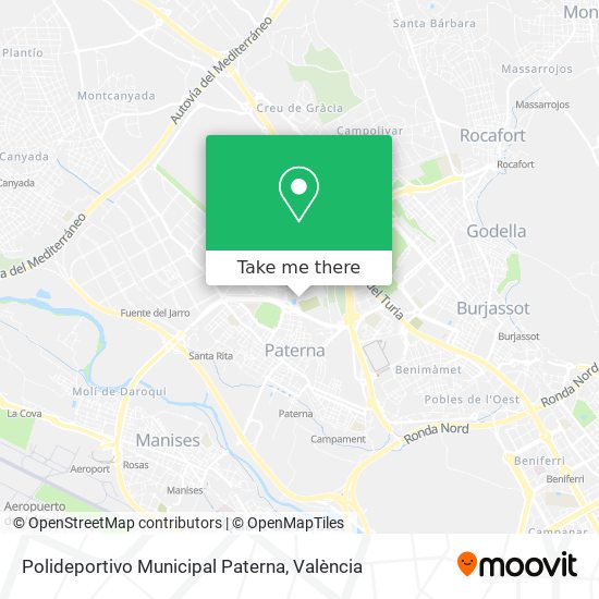 mapa Polideportivo Municipal Paterna