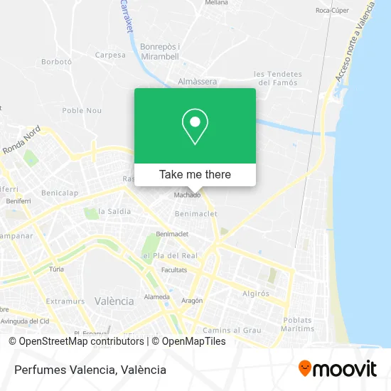 Perfumes Valencia map
