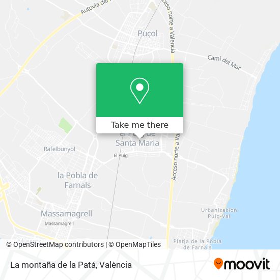 La montaña de la Patá map