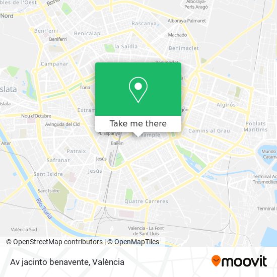 mapa Av jacinto benavente