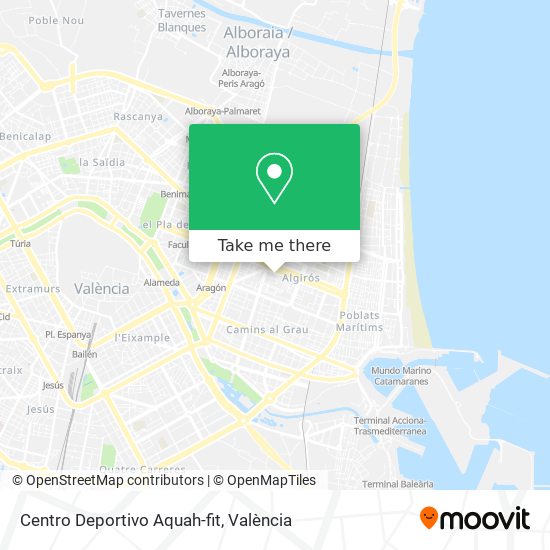 Centro Deportivo Aquah-fit map